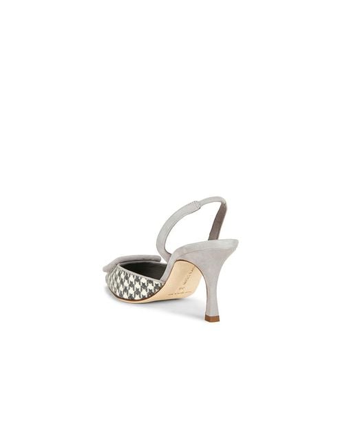 Manolo Blahnik Metallic Mayslibi 70 Pump