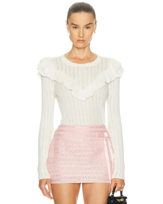 LoveShackFancy Pink Presla Sweater