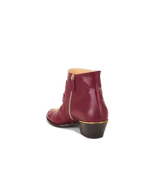 Chloé Red Susan Boot