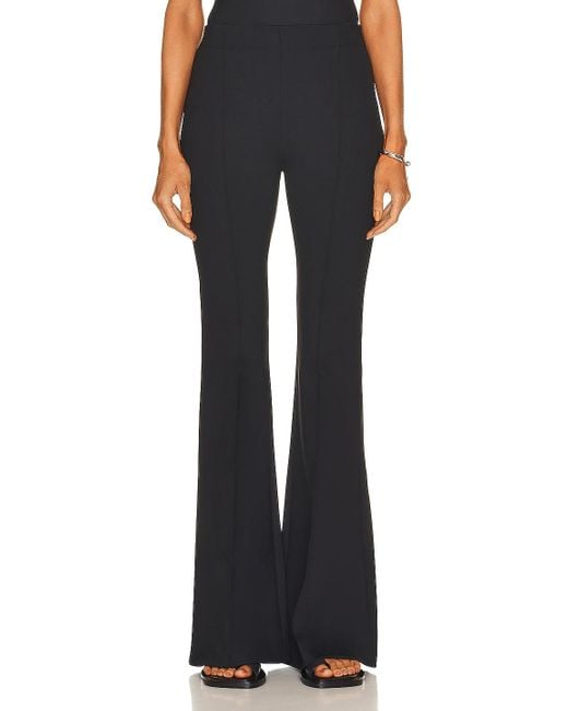 Rosetta Getty Synthetic Pintuck Flare Pant in Black | Lyst