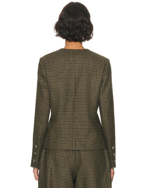 Bode Green Morris Houndstooth Rice Jacket