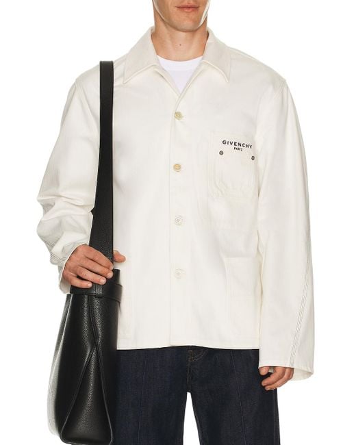 Givenchy White Patch Pockets Jacket for men