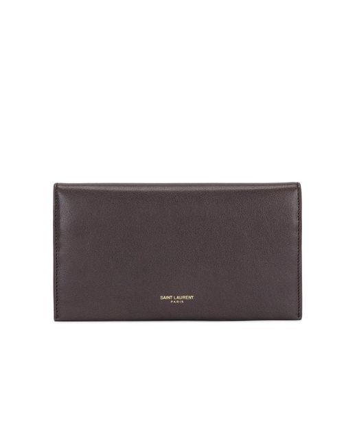 Saint Laurent Gray Large Flap Wallet