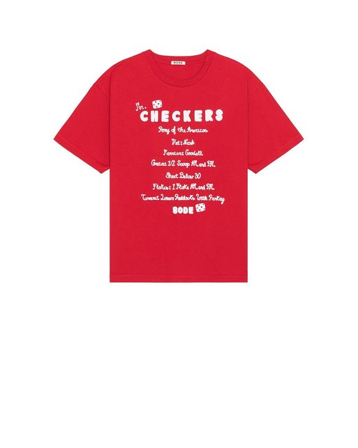 Bode Red Feed Tee for men