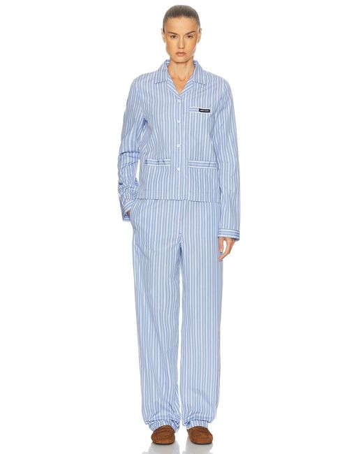 Miu Miu Blue Button Up Top