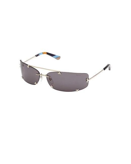 Emilio Pucci Multicolor Rectangular Sunglasses