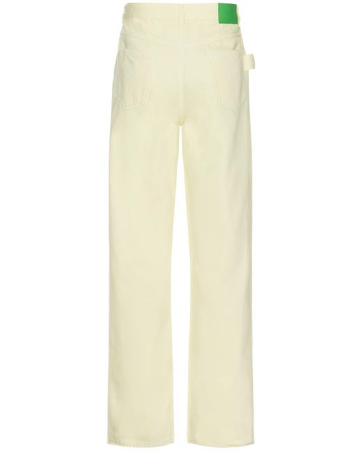 Bottega Veneta White Washed Coloured Denim Wide Jean for men