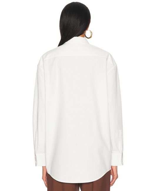 Saint Laurent White Button Up Top