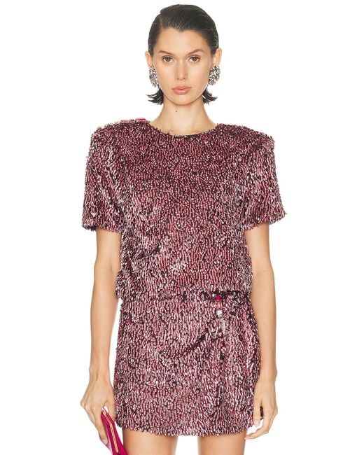 Area Red Sequin T-shirt