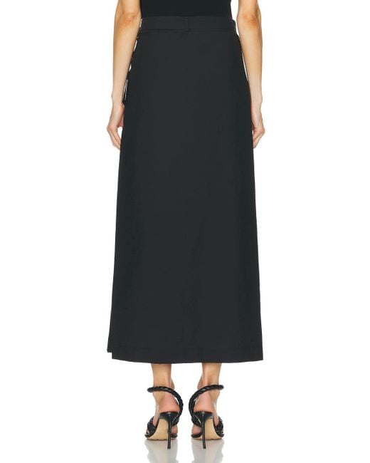 Lemaire Black Long Wrap Skirt
