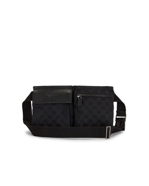 Gucci Black Double Pocket Belt Bag