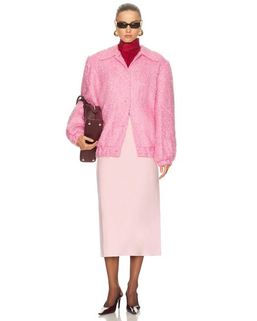 ROWEN ROSE Pink Bomber Jacket