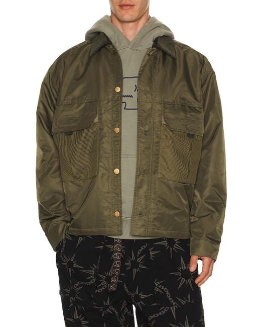 Brain Dead Green Cropped Chore Jacket for men