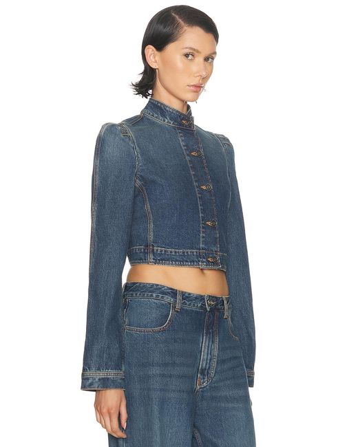 Alaïa Blue Highneck Jacket