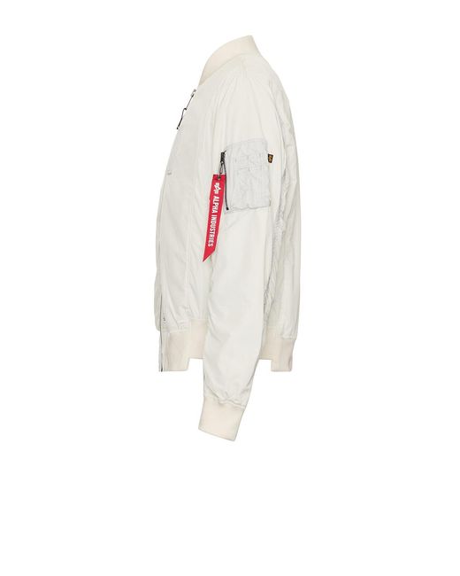 Alpha Industries White L-2B Paratrooper Flight Jacket for men