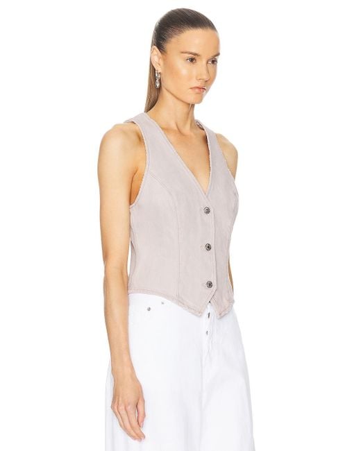 Agolde White Heller Vest