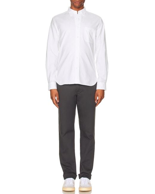 Beams Plus White B.d. Oxford Shirt for men