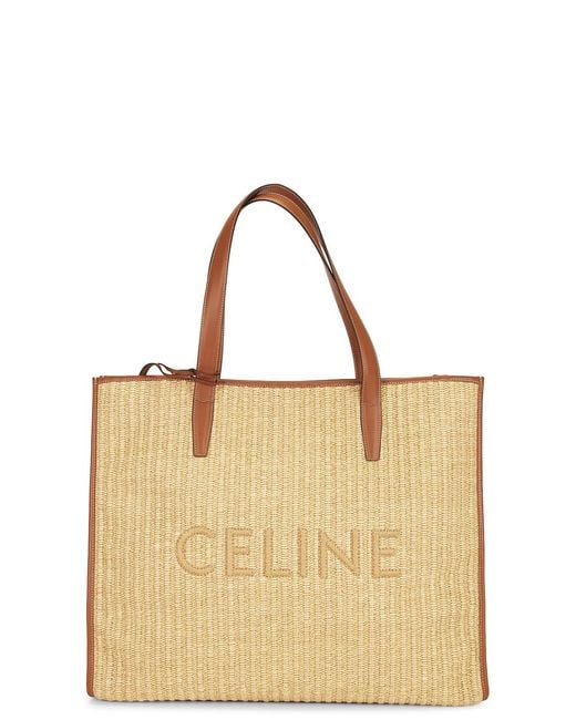 Céline Natural Raffia Cabas Tote Bag