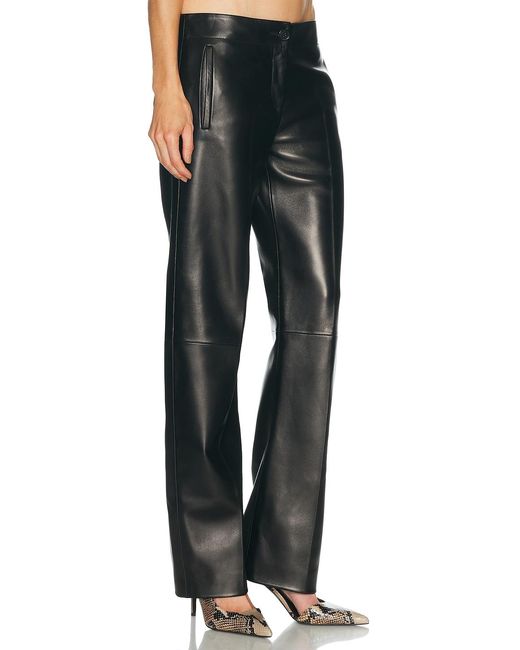 Khaite Black Mita Leather Pant