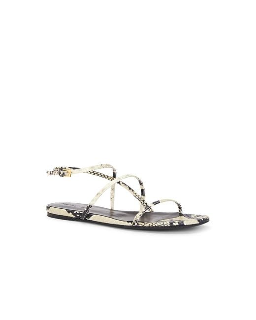 Khaite White Loop Flat Sandal