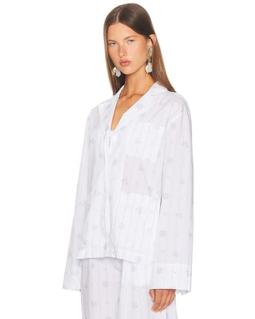Helsa White Pajama Top