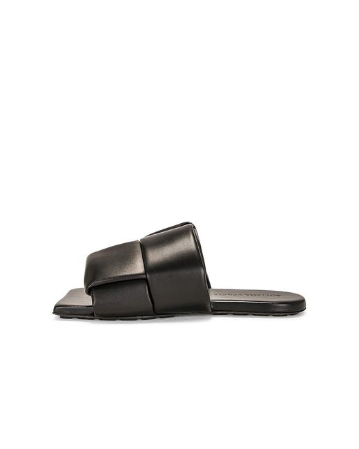 Bottega Veneta Black Patch Mule Flat Sandal