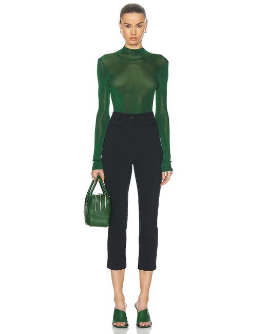 Ferragamo Green Long Sleeve Turtleneck Sweater