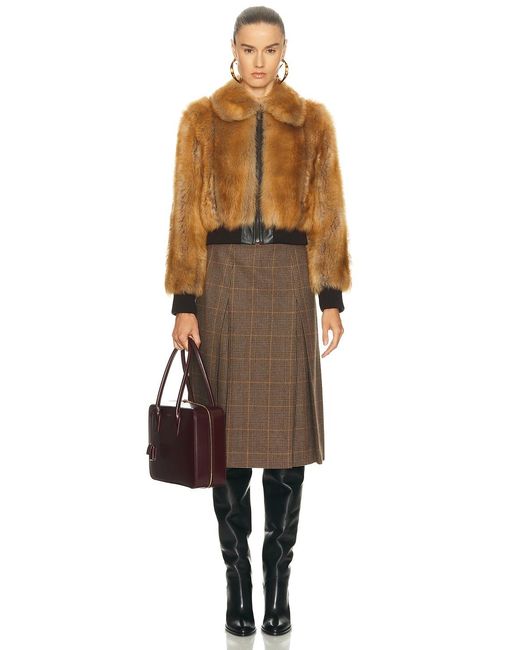 Saint Laurent Brown Fur Jacket