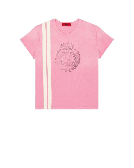 424 Pink Capped Thermal Tee for men