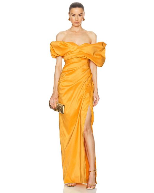 Rachel Gilbert Orange Gia Gown