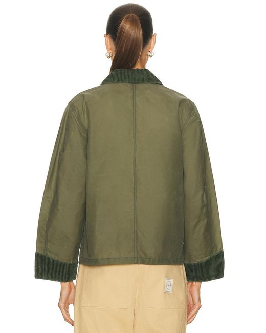 Bode Green Waxed Craft Jacket