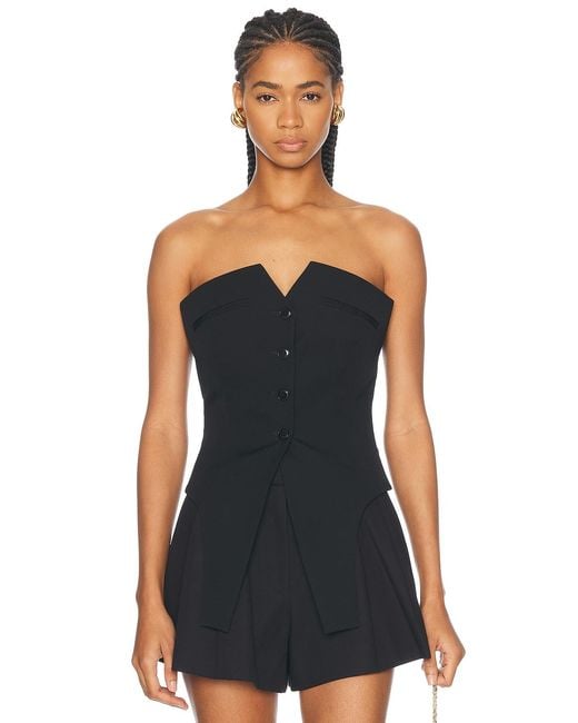 Alexander Wang Black Strapless Vest
