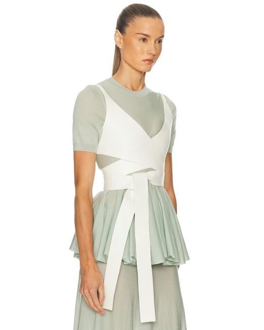 Alaïa White Alaϊa Cross Top