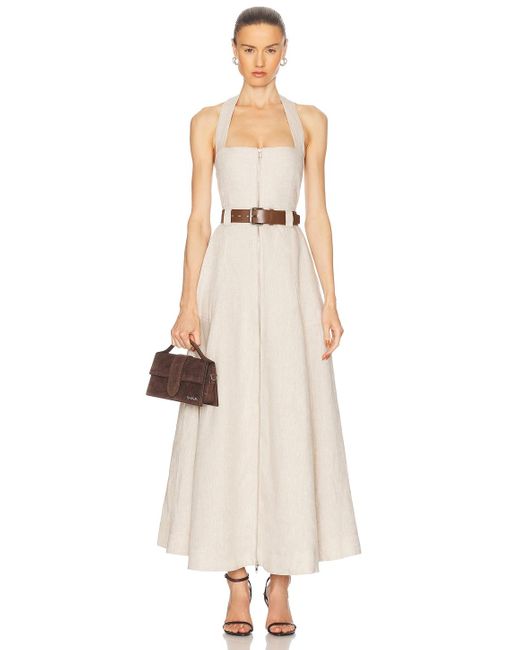 Nicholas Natural Anastasia Utility Halter Neck Midi Dress