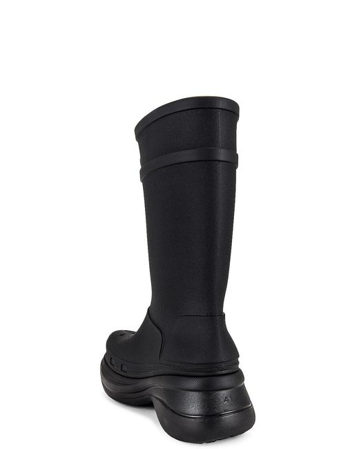 Balenciaga Black Crocs Boot for men