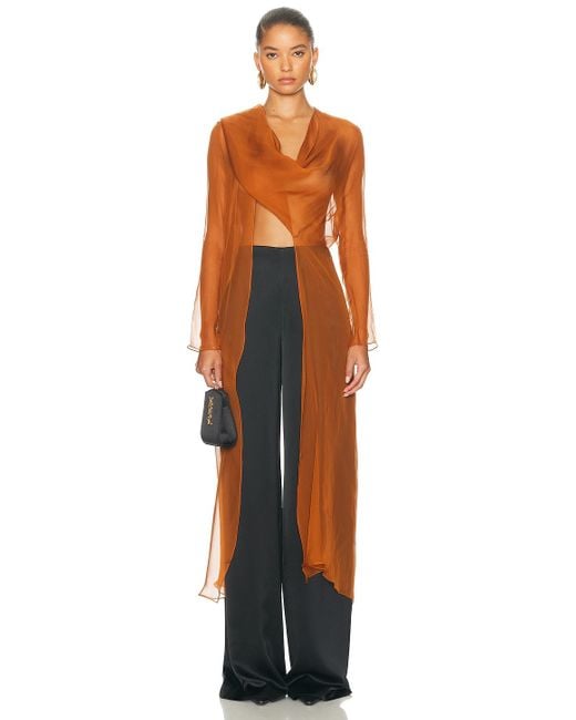 SEV Orange Long Sleeve Draped