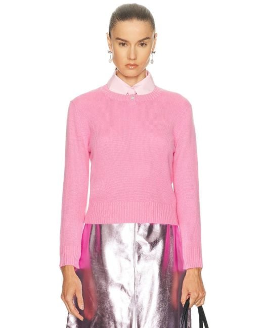 Sandy Liang Pink Pino Sweater