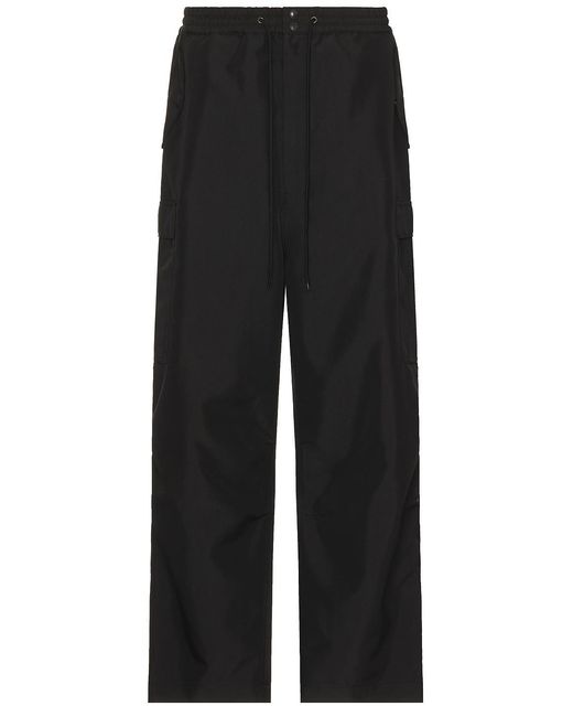 Junya Watanabe Black Polyester Matte Cloth Pants for men