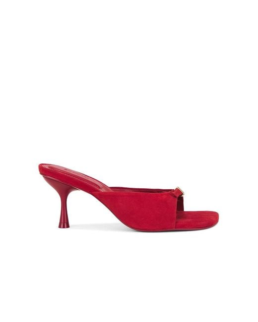 Jonathan Simkhai Red Carey Suede Mule