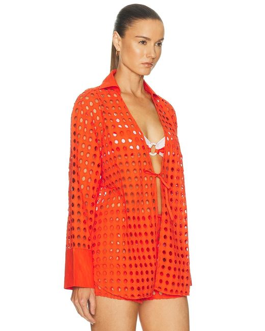 Solid & Striped Orange The Jaclyn Tunic Dress