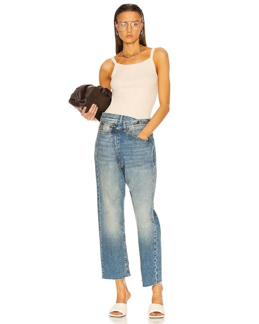 R13 Blue Crossover Straight Leg
