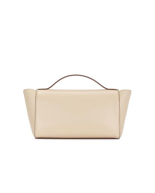 SAVETTE White Trapeze Pochette Bag