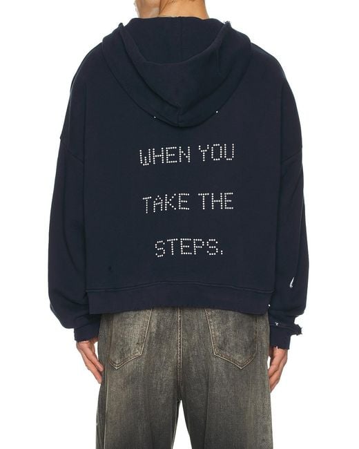 Paly Hollywood Treatment Center Zip Hooded Sweatshirt in Blue for