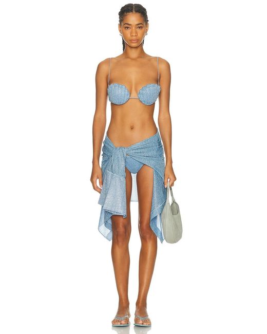 Oseree Orange Lumiere Shell Two Piece Bikini Set
