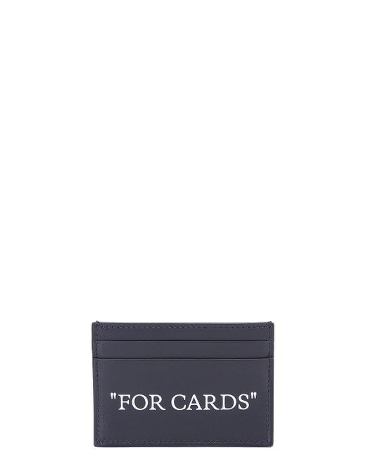 Off-White c/o Virgil Abloh Gray Quote Bookish Card Case for men