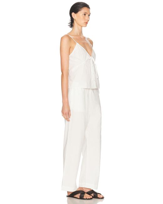 Deiji Studios White For Fwrd For Fwrd Tuck Long Pant Set