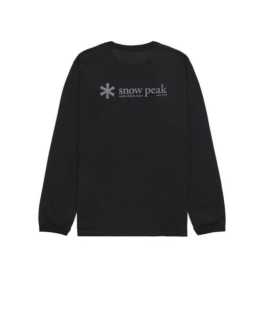 Snow Peak Black Insect Shield Long Sleeve T-shirt for men