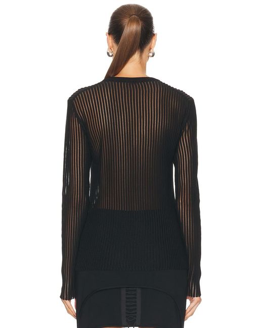 Helmut Lang Black Sheer Top