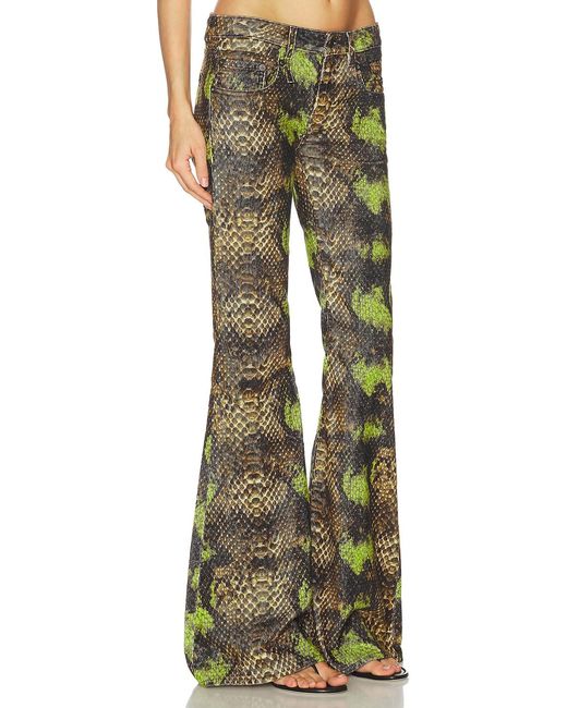 R13 Green Overflow Boy Flare Pant