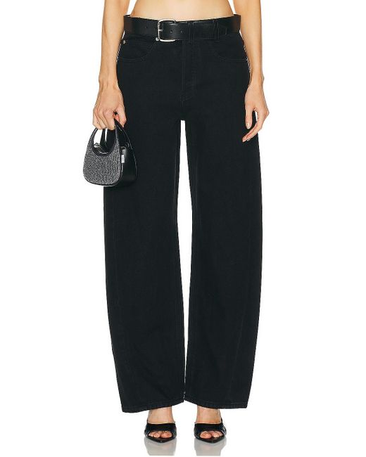 Alexander Wang Black Leather Belted Balloon Jean